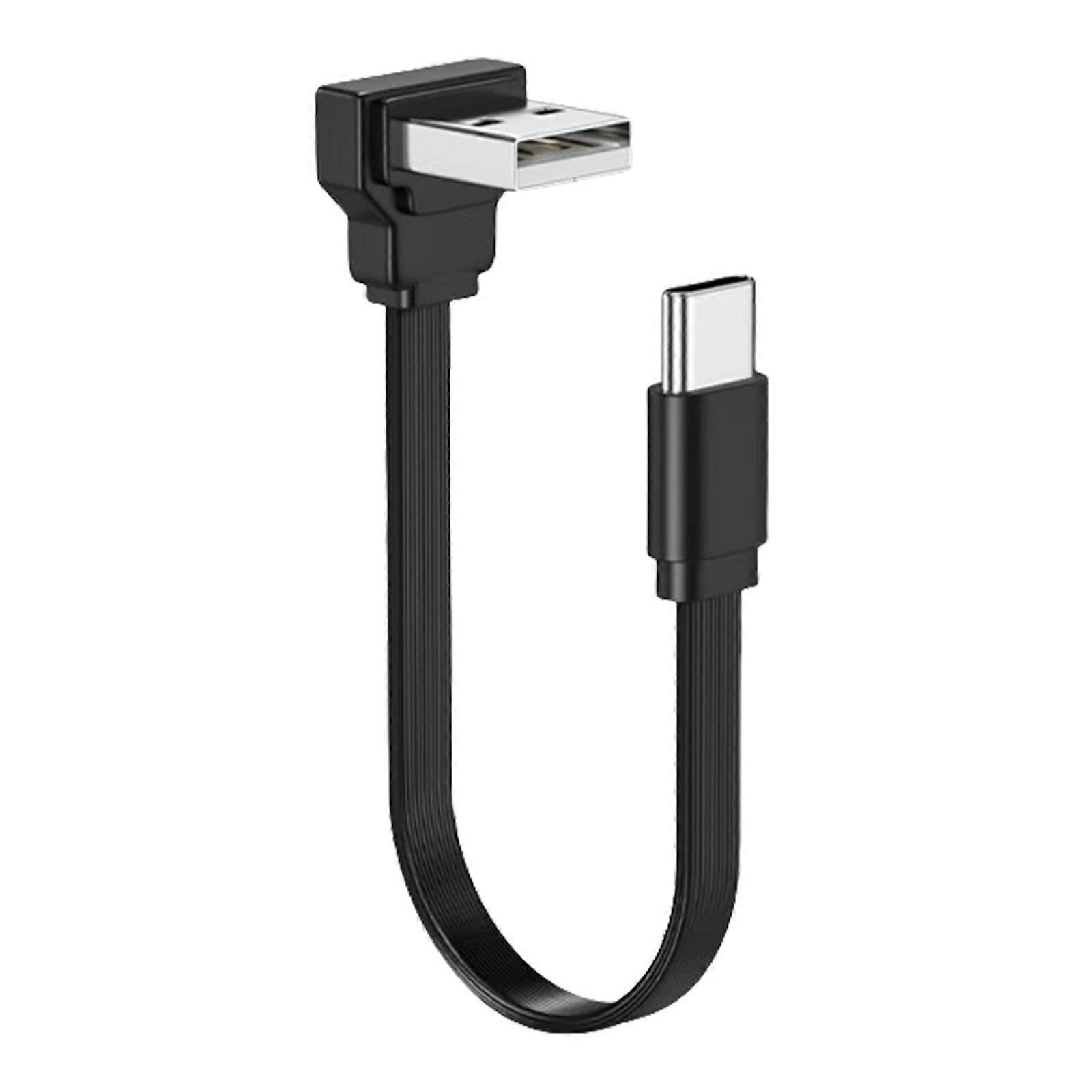 Küçük 90Derece USB Tip C'den USB2.0 Kablosu 65W Hızlı Şarj &480Mbps Veri Senkronizasyonu USB Tip C Şarj Cihazı Hızlı Şarj Kablosu