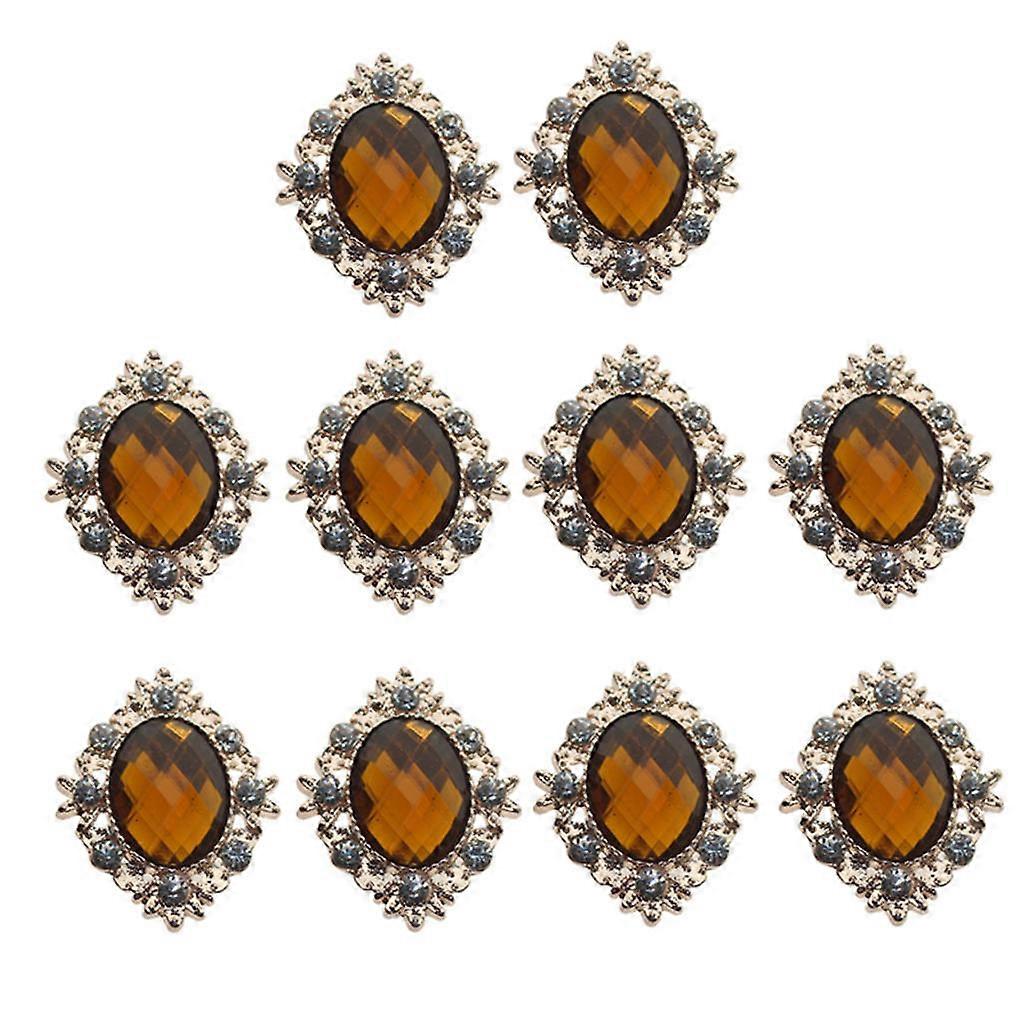 10pcs Rhinestone Flat Back Beads Button Scrapbook Embellishment All Colors