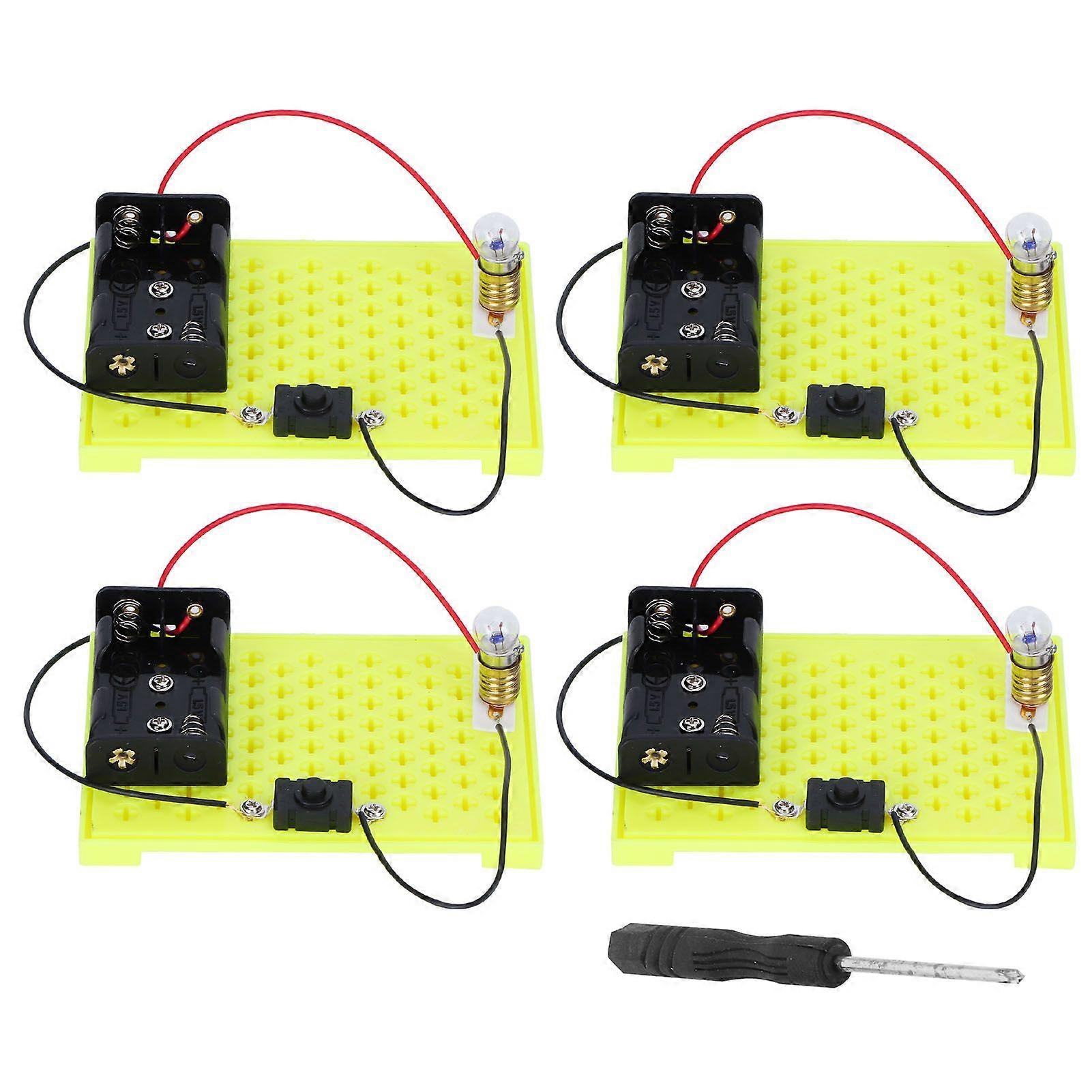 4 Set DIY Basic Circuit Kit Electricity Experiment Series Circuit Learning Education Project