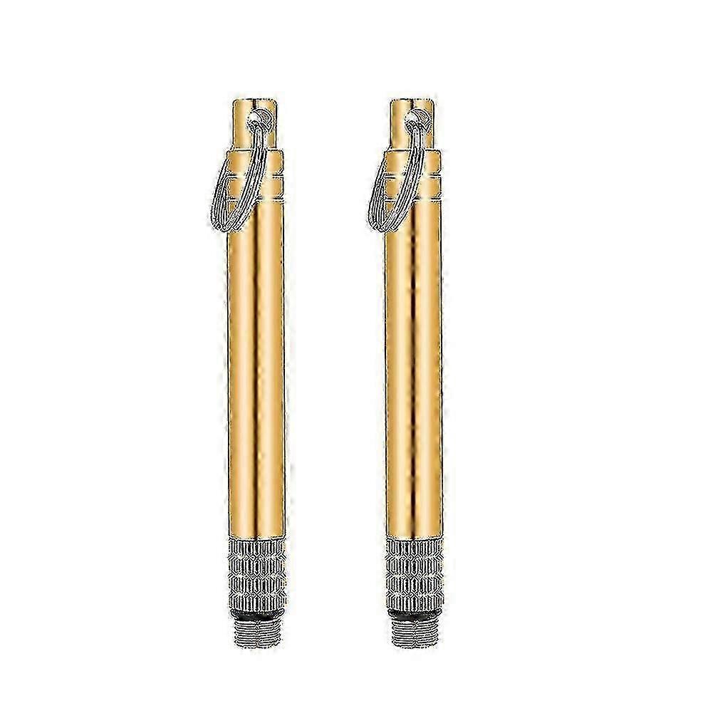 2 Pieces Portable Titanium Toothpicks Metal Toothpick With Protective f26