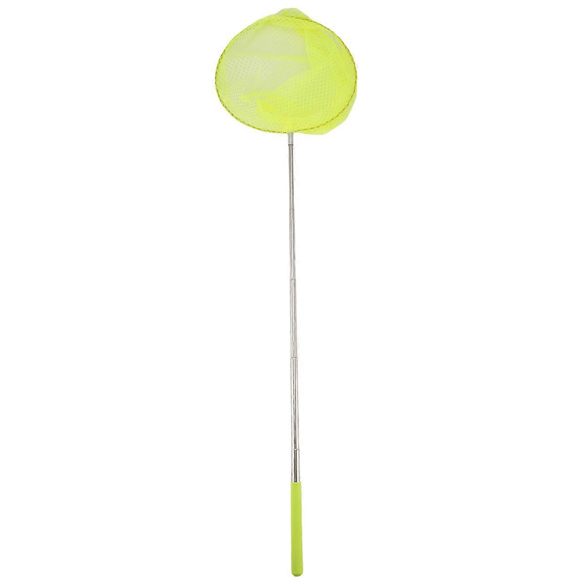 Outdoor Net Bag Stainless Steel Telescopic Catching Net-Yellow