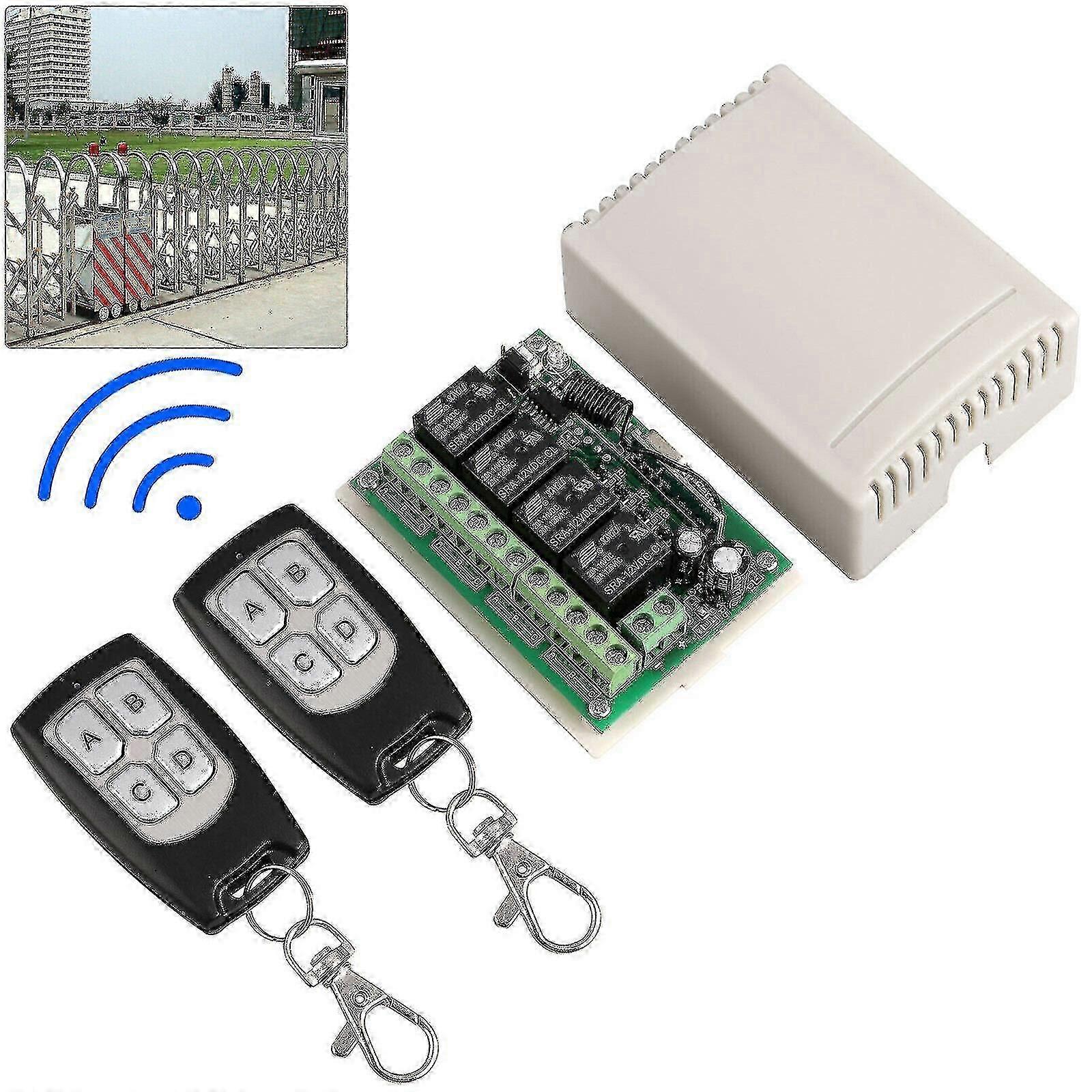 4ch Channel 443mhz Wireless Rf Remote Control Relay Switch With 2 Receiver