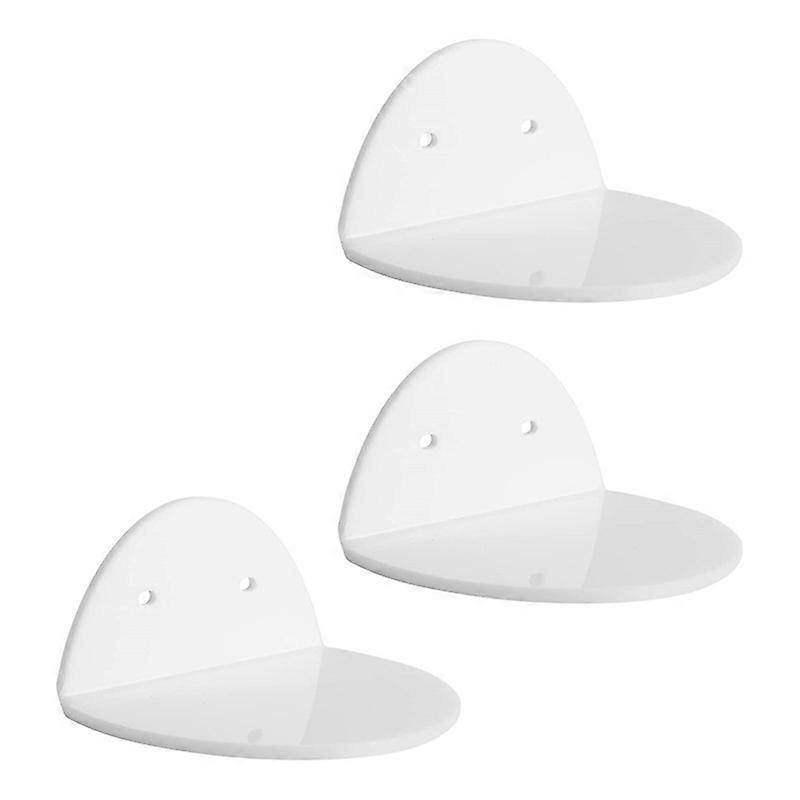 Acrylic Floating Wall Shelves Set 3 for Security Cameras,White