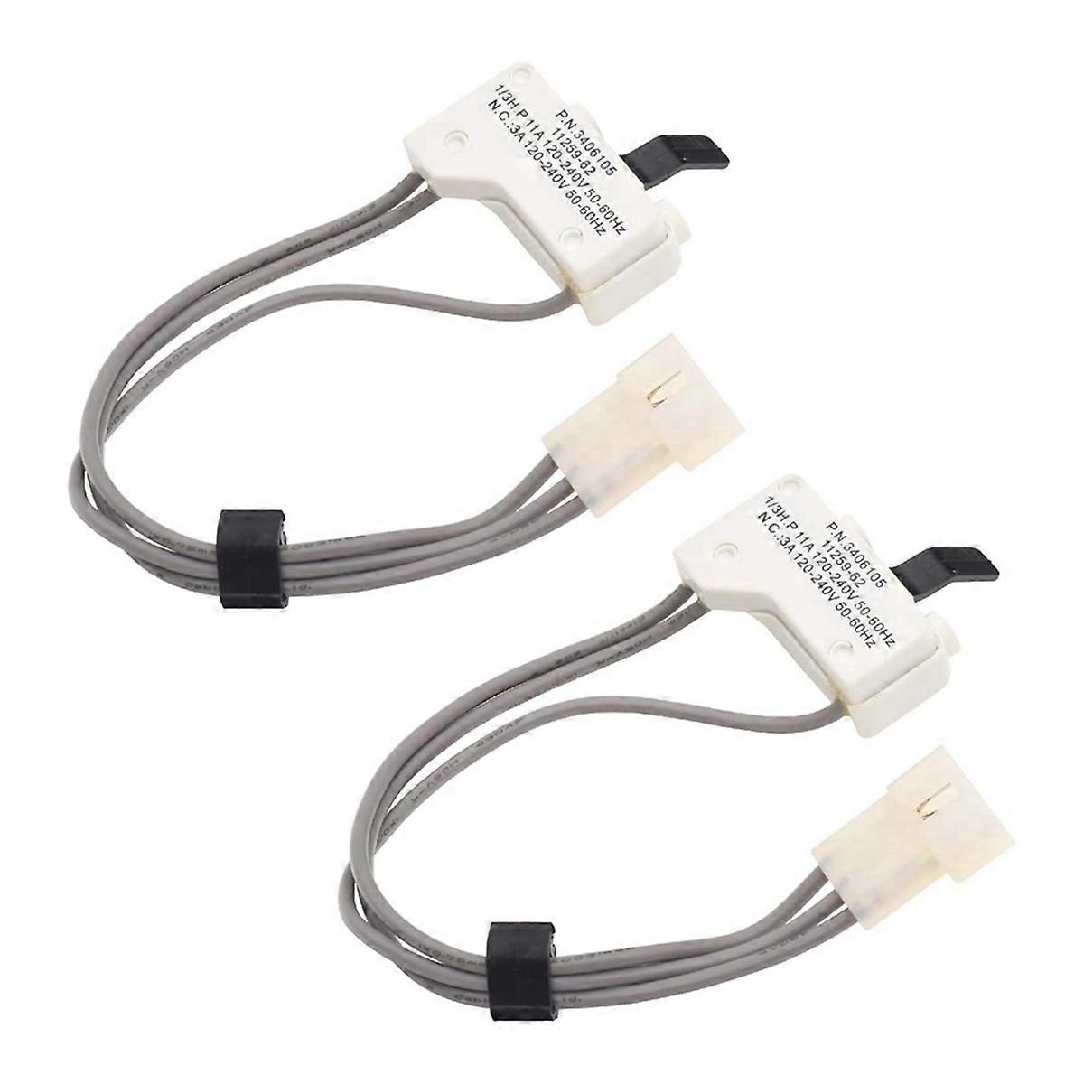 Paquet de 2 3406105 ensemble d’interrupteur de porte de sécheuse pour