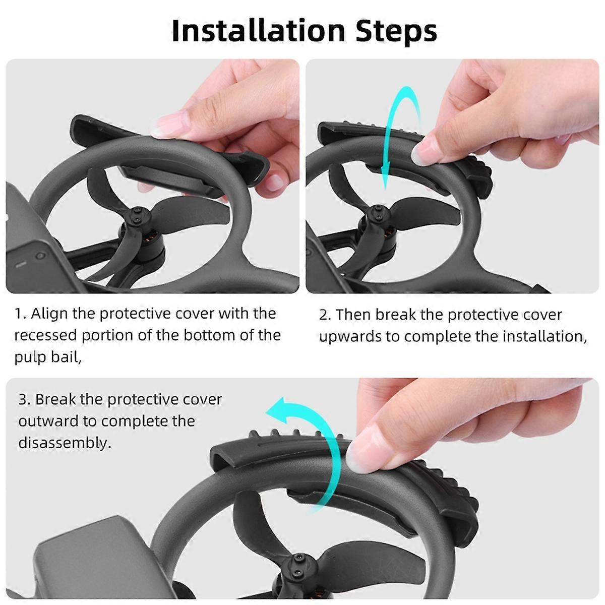 BRDRC Propeller Guard For DJI Avata 2 Drone Protector black