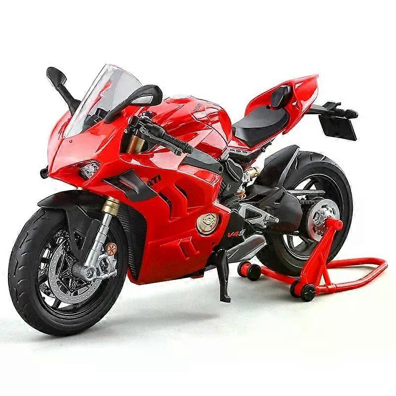 Μεγάλο μέγεθος 1/9 Duca-tis Panigale V4S αγωνιστικό πρότυπο μοτοσικλετών δρόμου προσομοίωσης μοτοσικλετών μετάλλων κραμάτων Diecast με το ελαφρύ παιδικό δώρο