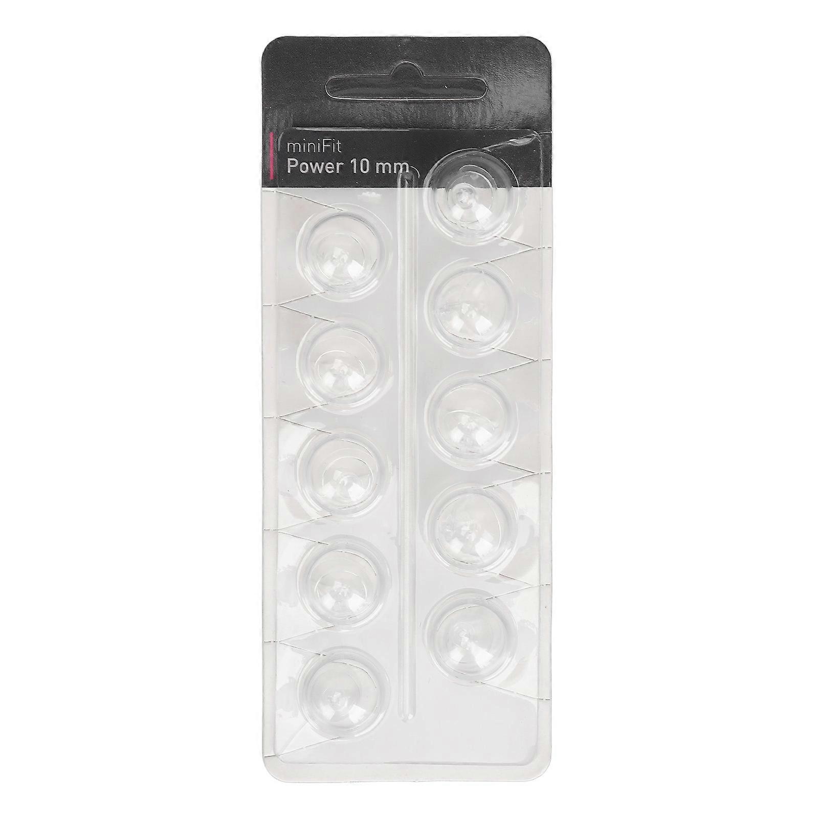 10PCS Sound Amplifier Click Sleeve Double Layer Closed Eardrum Head Sound Aid Domes Tips for MiniFit Power High Translucent 0.4in