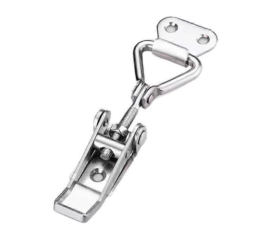 Hasp Locks,Duck Billed Buckles,304 Stainless Steel Hardware Cabinet Boxes 90° Spring Loaded Latch Catch Toggle Hasp