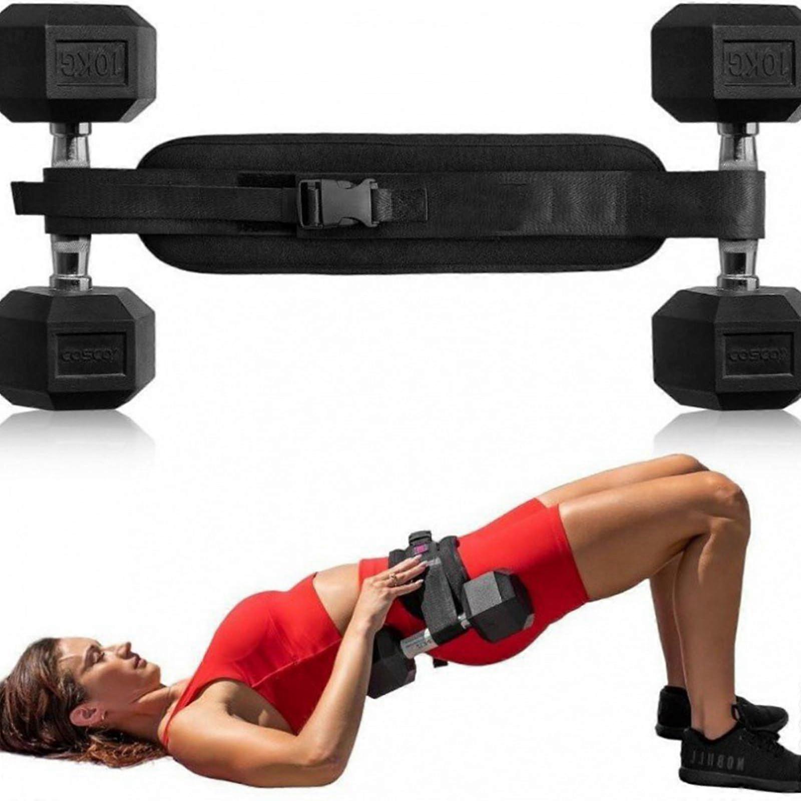 Exercise Hip Thrust Belt,, Slip-Resistant & Hip-Protective, With Dumbbells, Kettlebells, or Plates, for home, gym, workout