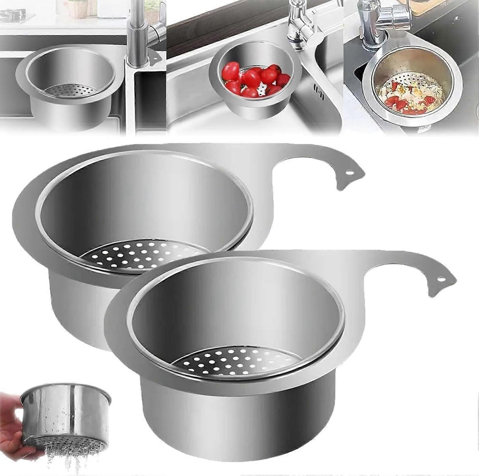 Stainless Steel Swan Sink Strainer Basket, Faucet Hanging Filter Basket, Side Kitchen Sink