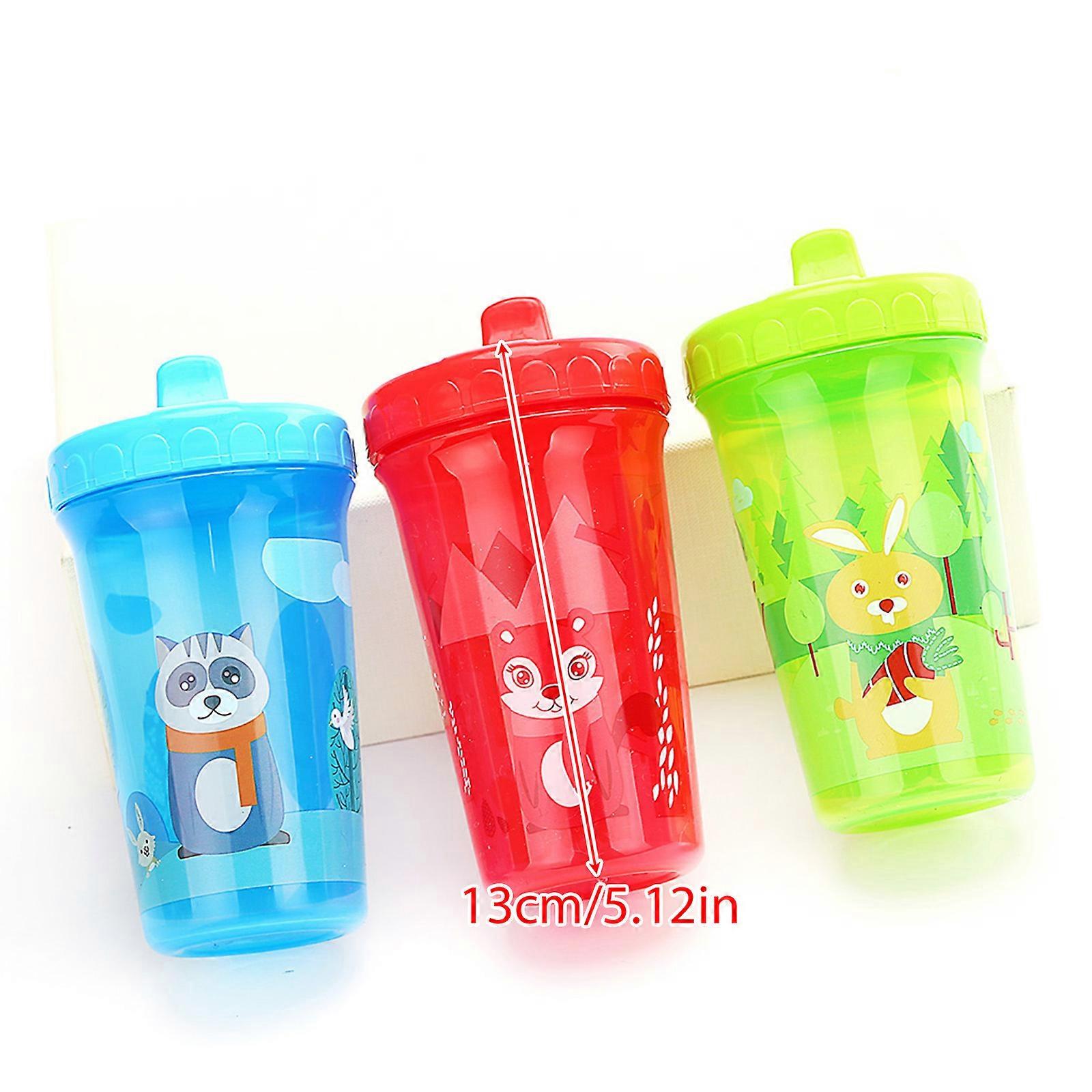 300ml Baby Kids Drinking Bottles Cute Duckbill Cup Learn Training Feeding Water Bottle Cartoon School Drinking Cup Red