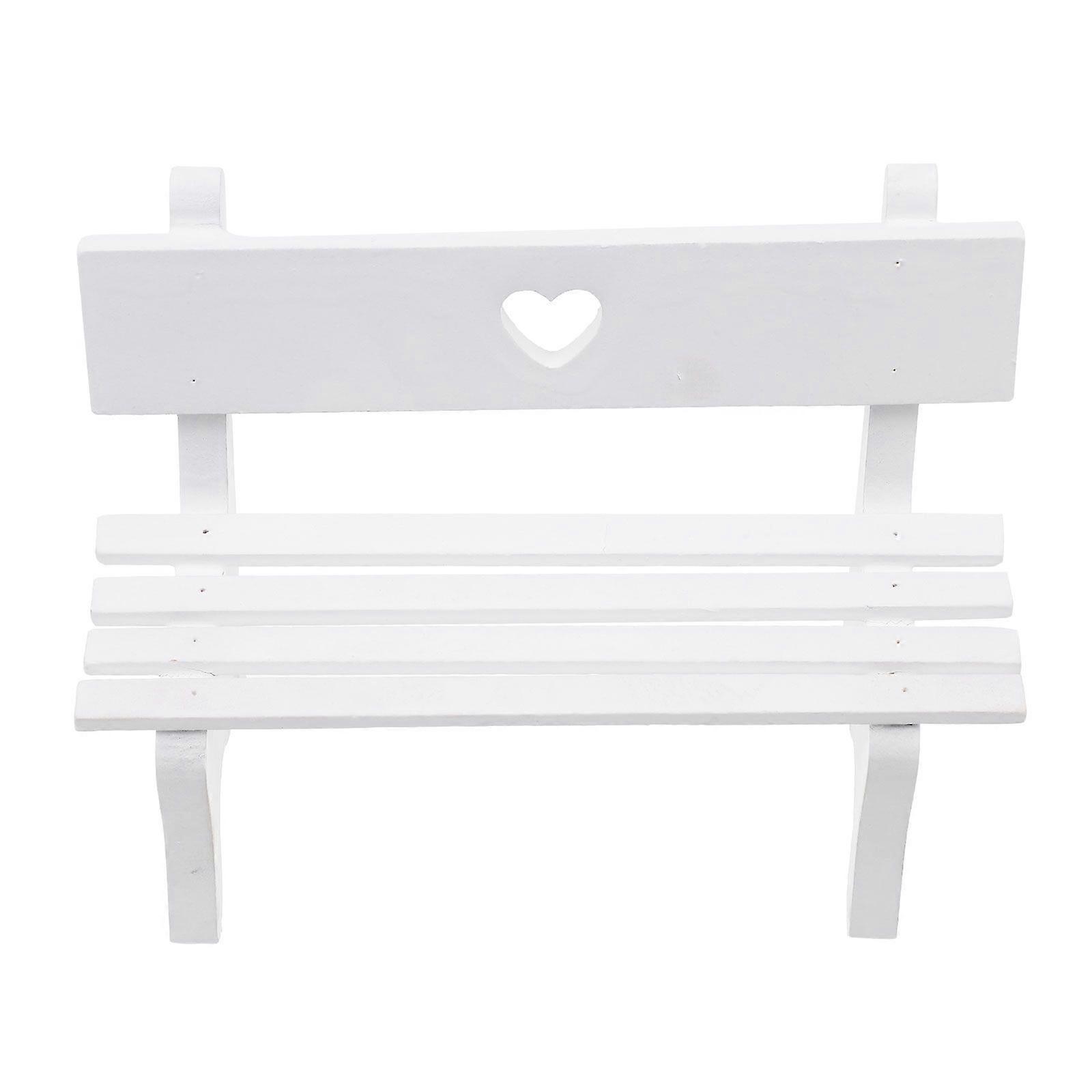 Mini Holz Dekoration Stuhl Schieß Requisite Pfirsich Herz Design Simulation Bank