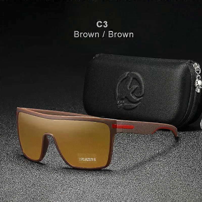 One Piece Polarized Sunglasses For Men Women Plastic Titanium Frame With 1.1 mm Thickness Polarizing Sun Glasses