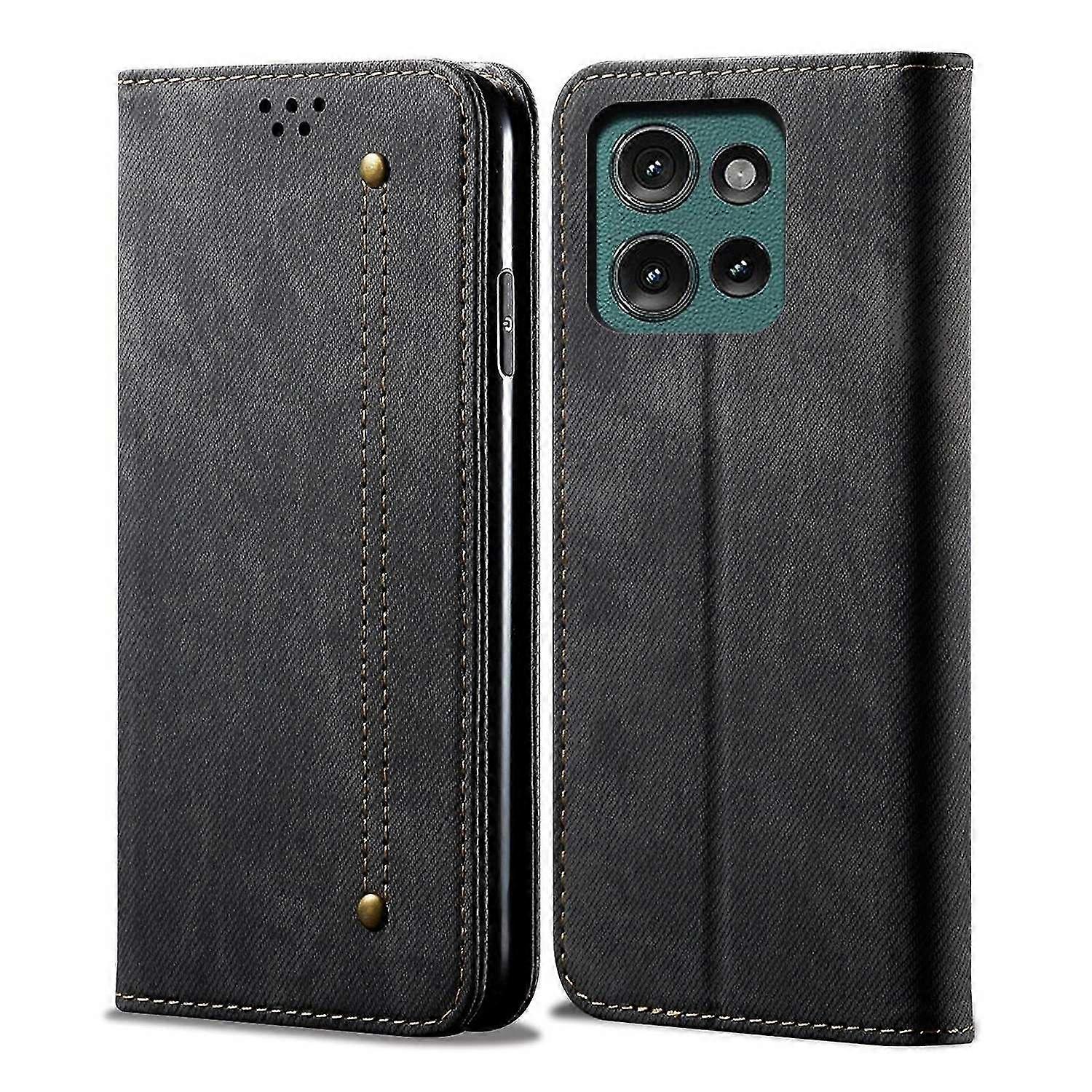 (New) Denim Texture Flip Leather Phone Case