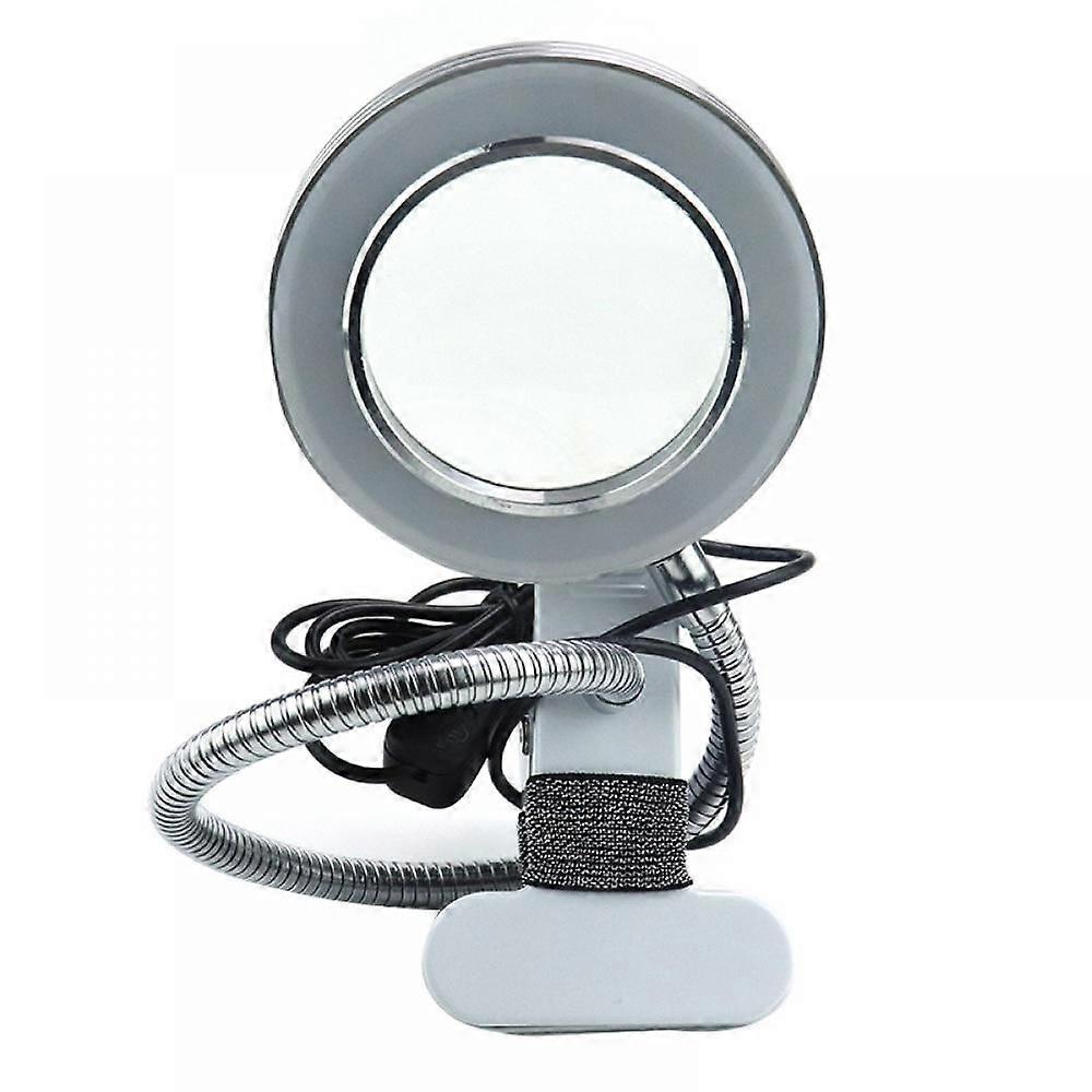 8x Magnification Lamp Portable Led Clip 360 Degree Rotation With Usb Charging