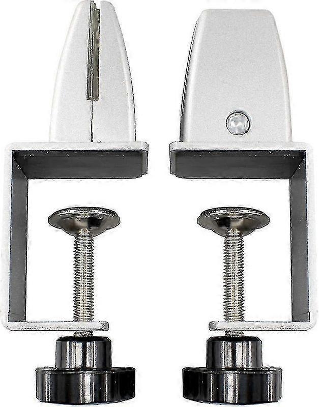 2個ガードサポートクランプパーティションアクリルデスクアルミニウム調整可能パーティションクランプ(4-DW)--