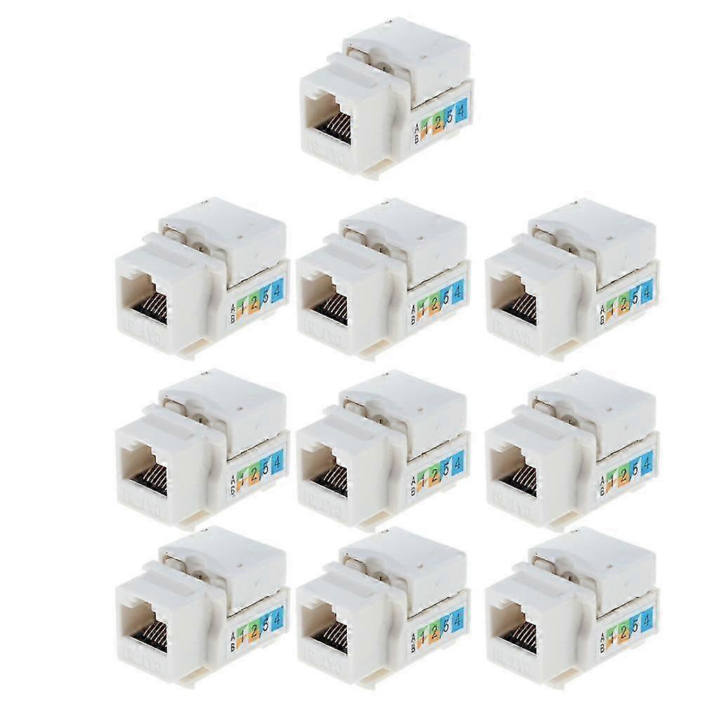 10pcs Cat 6 / 5e Keystone Ethernet Network LAN Network Module 8P8C