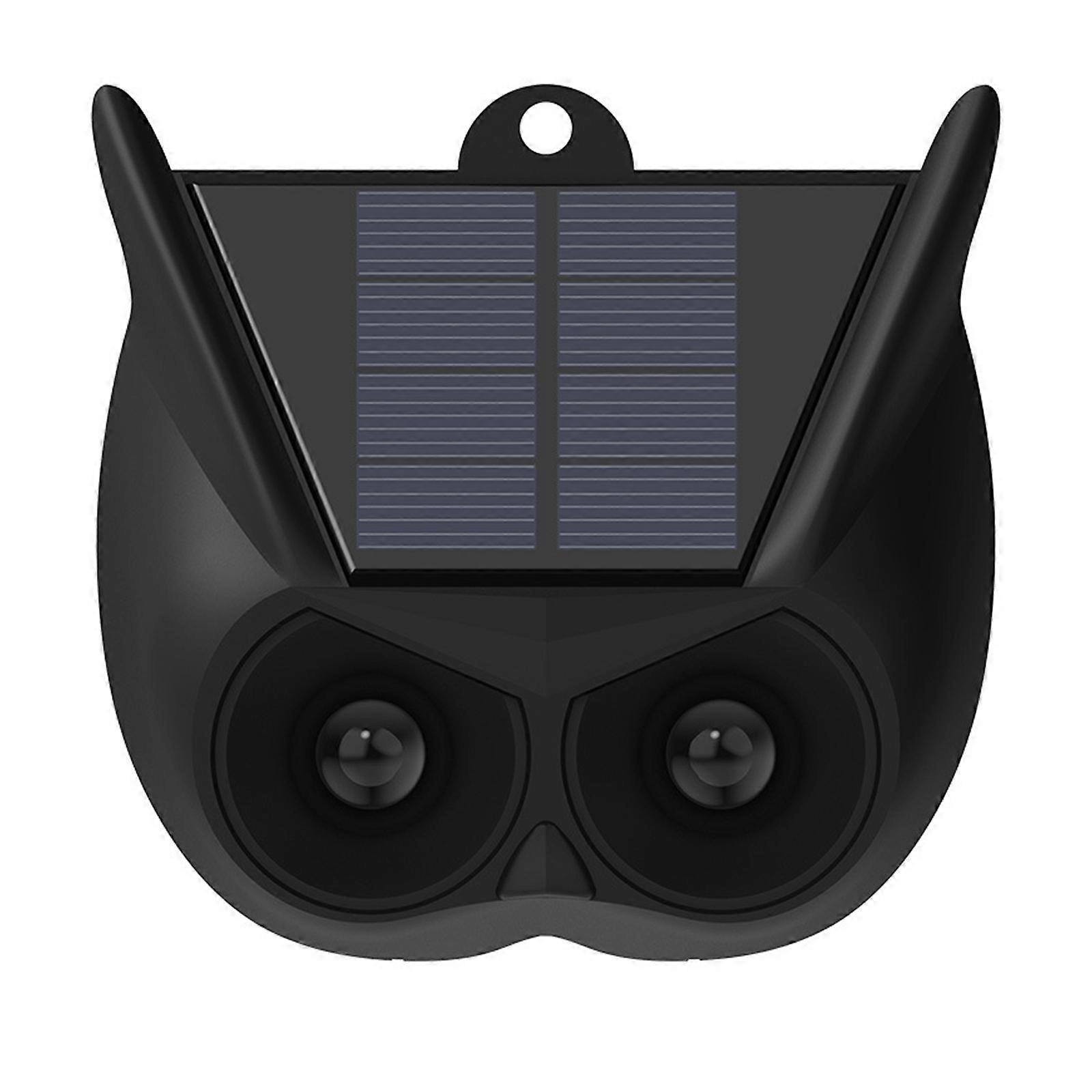 Solar Animal Repeller with Intense Warning Light Bird Control Device Plastic Texture Suitable for Orchards and Yards