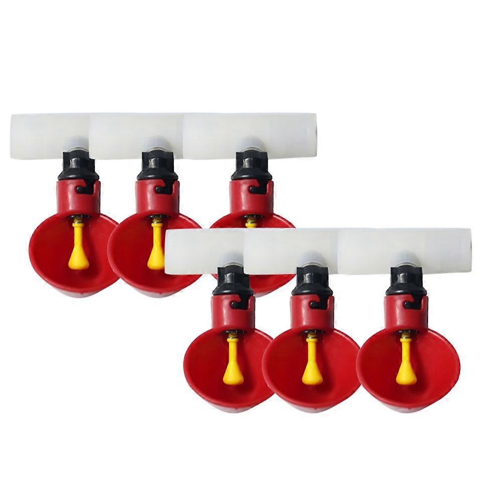 6PCS Chicken Watering Automatic Poultry Feeding Drinkers
