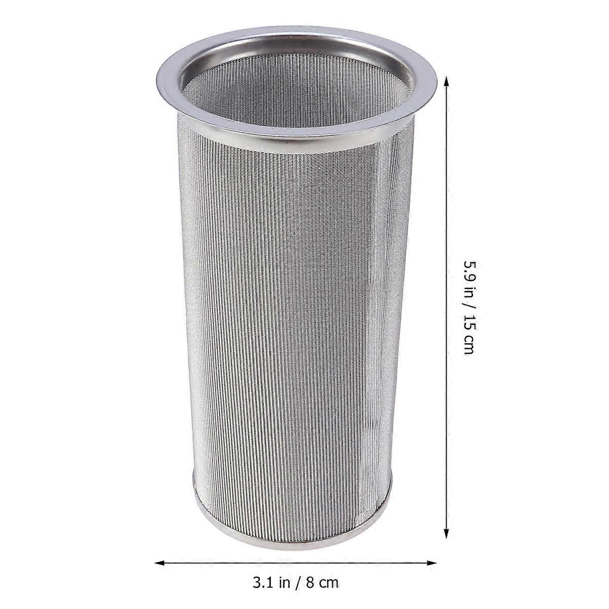 Stainless Steel Coffee Strainer Mesh Filter with Handle, Cylinder Shape Reusable Tea Infuser Fine Mesh Basket for Home Kitchen