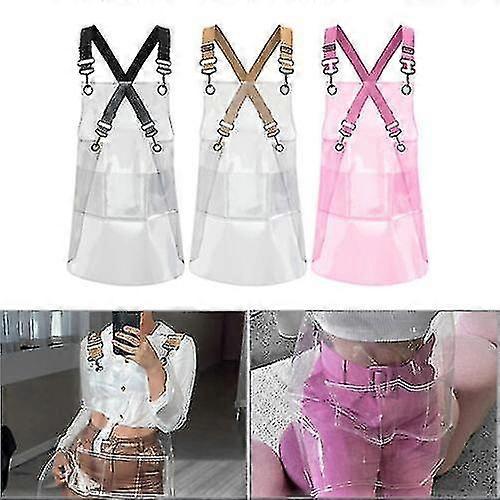 grembiule resistente all'olio impermeabile trasparente alla moda per la cucina di casa - rosa