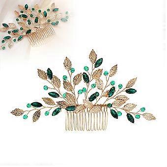 Retro strass nupcial pente de cabelo mulher elegante liga pente Barrette
