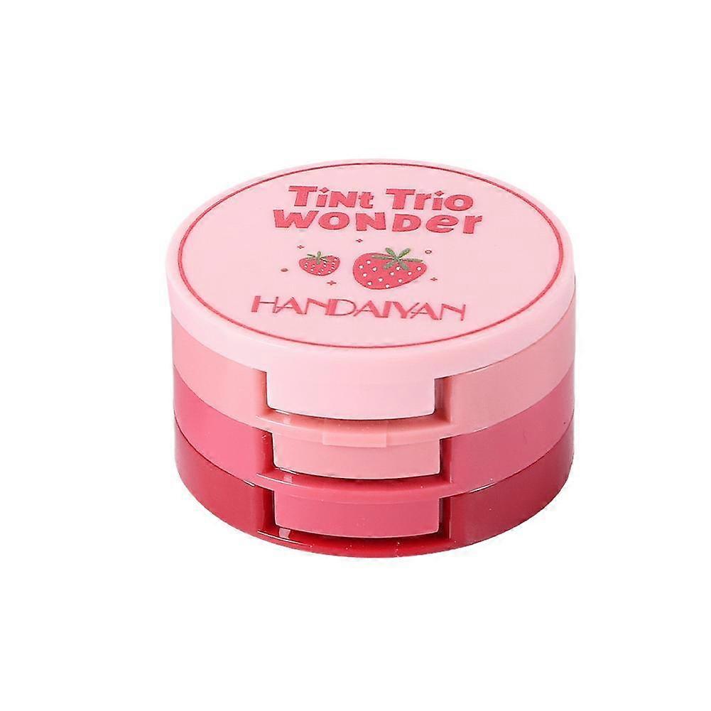 Three-color blush cream (A) $handaiyan three-color blush palette foldable three-in-one contour eyeshadow one multi-color blush cream lip mud 3g