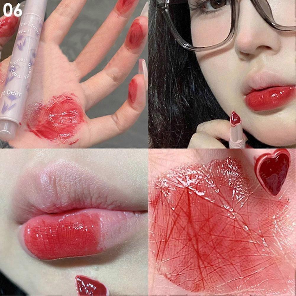 Mirror Love Lip Glaze 6 Colors Moisturizing Non Sticky Lightweight Lip Stain Cheek Tint Long Lasting All Skin Types