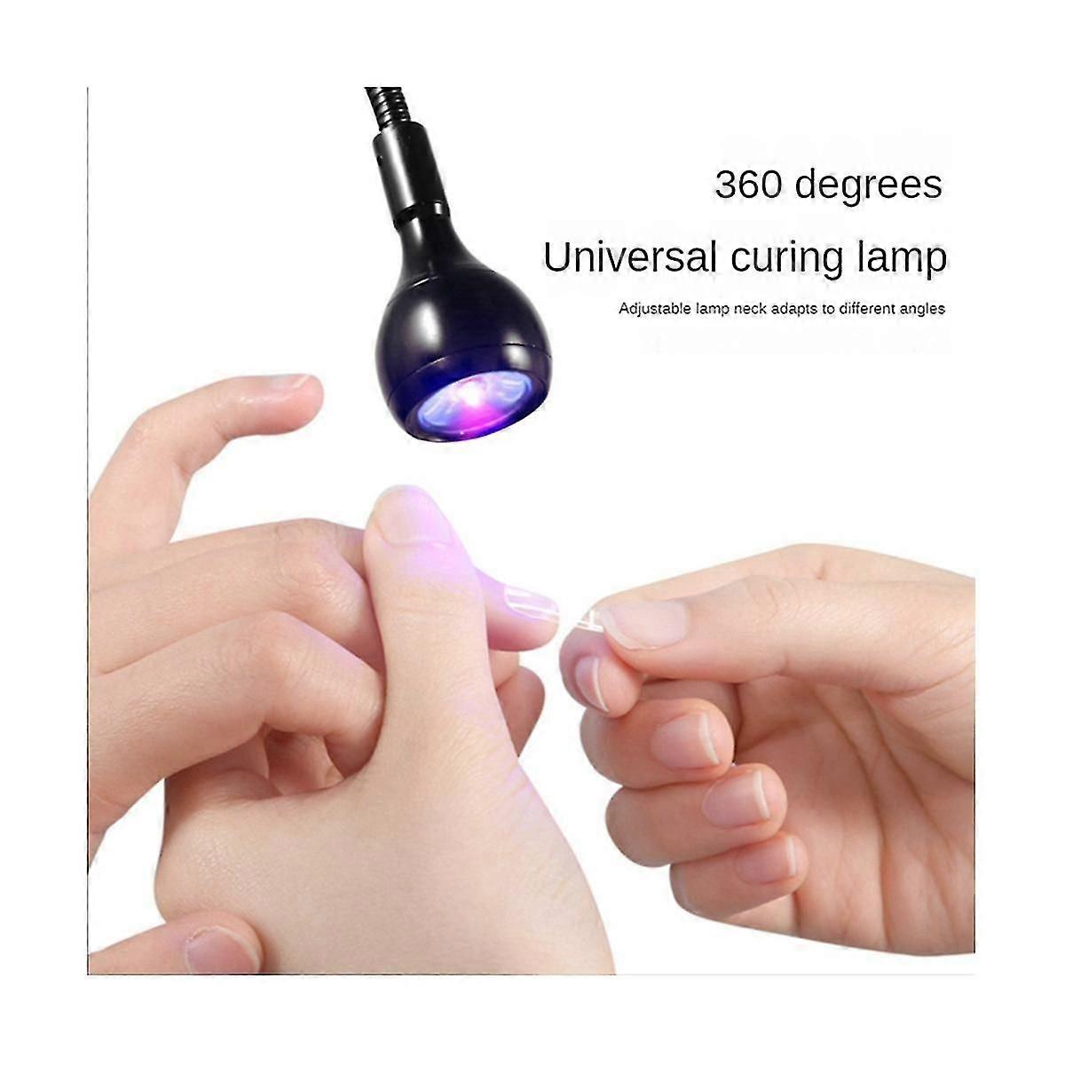 660Nm Wavelength Red Light Manicure Lamp With 360 Degree Uv Curing Phototherapy Machine Led Manicure Lamp White