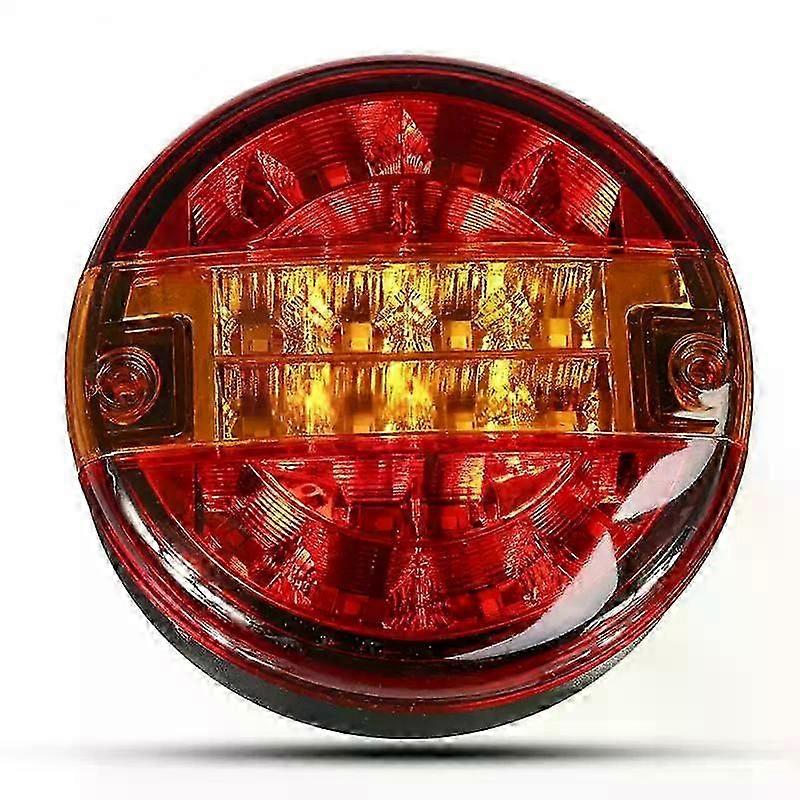 עגול המבורגר מנורות סופר בהיר 12v 24v לרכב משאית משאית ואן נגרר רכב אביזרים 20-led זנב אור אוניברסלי הוביל אור