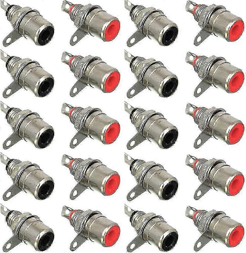 20pcs RCA Female Panel Mount Jack Audio Connector Solder Plug Terminal