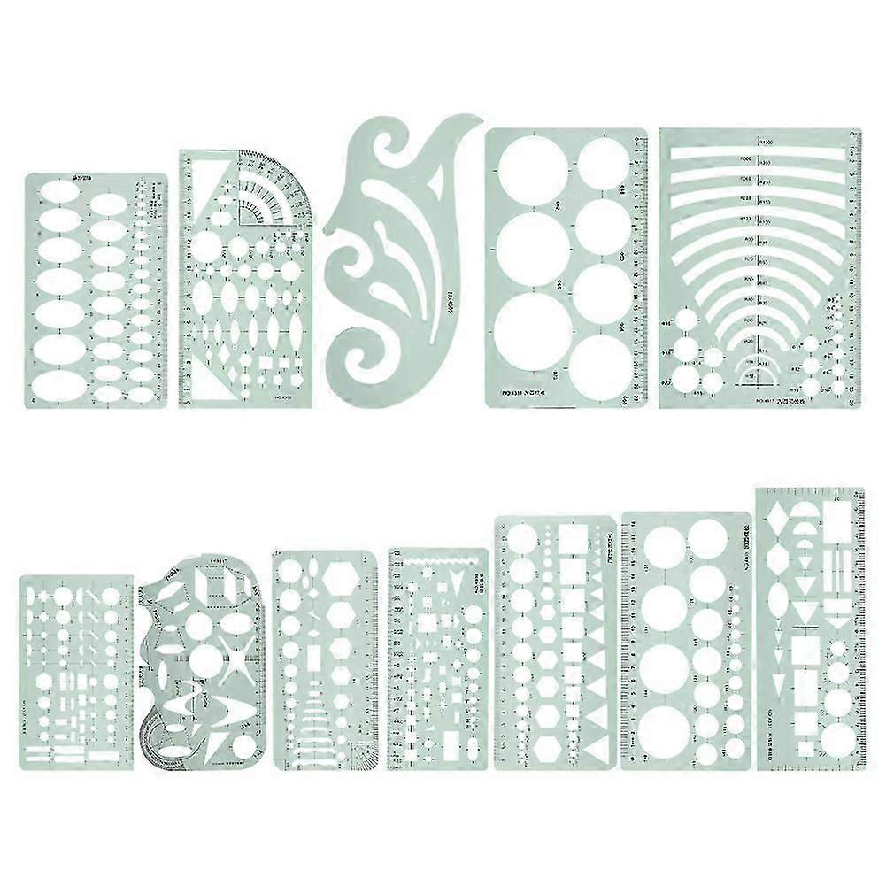 12pcs Curved Grading Rulers Set for Sewing Pattern Drafting Tailoring Design Template