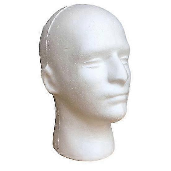 Foam Man Mannequin Head for Wigs Hats Scarf Lightweight Display Stand DIY Painting Salon Wig Holder