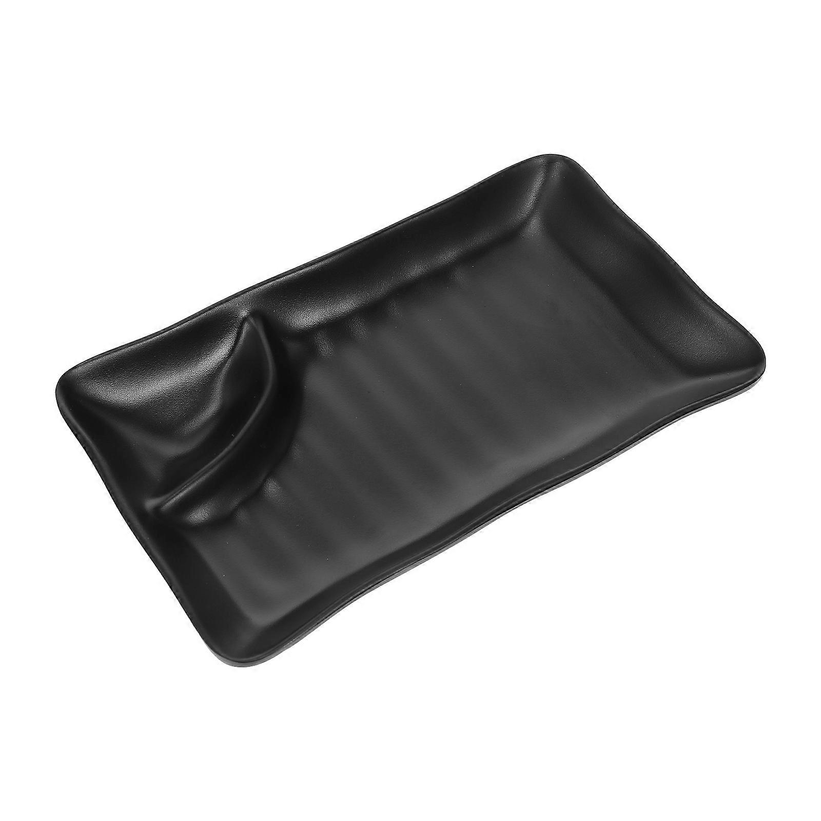 Black Dumpling Dish Elegant Plate for Kitchen Use Suitable for Home .5 inches