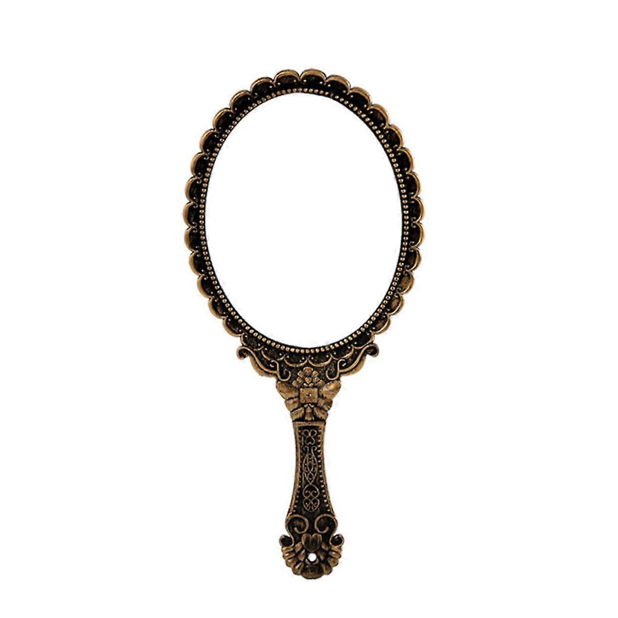 Hand mirror With retro handle Foldable cosmetic mirror Vintage design mirror For makeup and travel