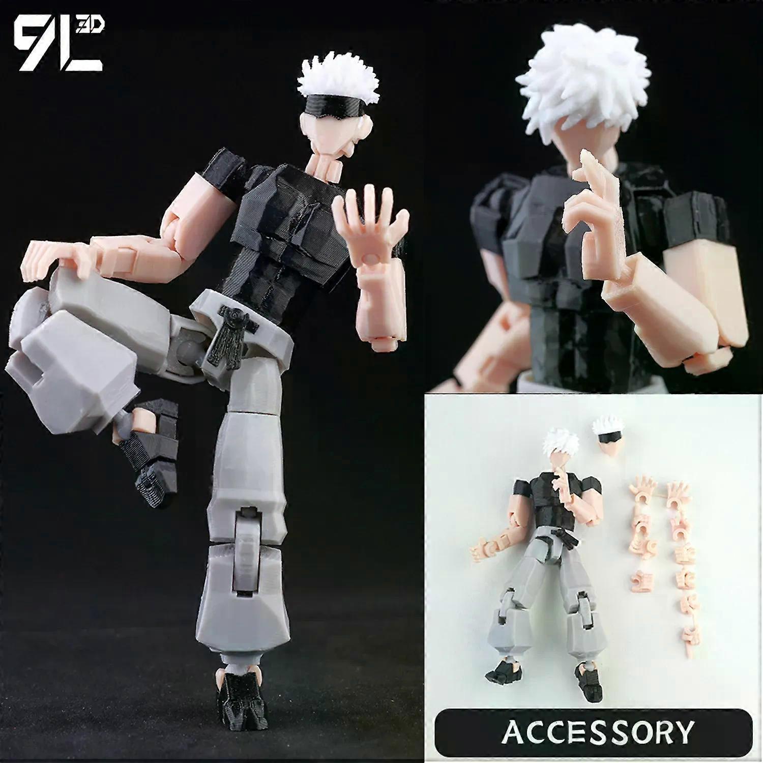 9L3D Printed Anime Kaisen Characters Lucky13 Dummy Action Figures 