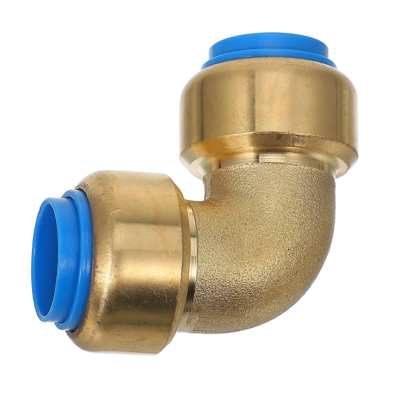 Elbow Pipe Fitting Brass Push To Connect 90 Degree Copper Fitting For RV Water System Quick Connect 1Set