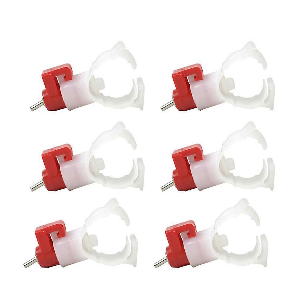 Chicken Drinker Automatic Poultry Watering Drinker Cups Snap Ring Installation White 4X4X3Cm 10Pcs