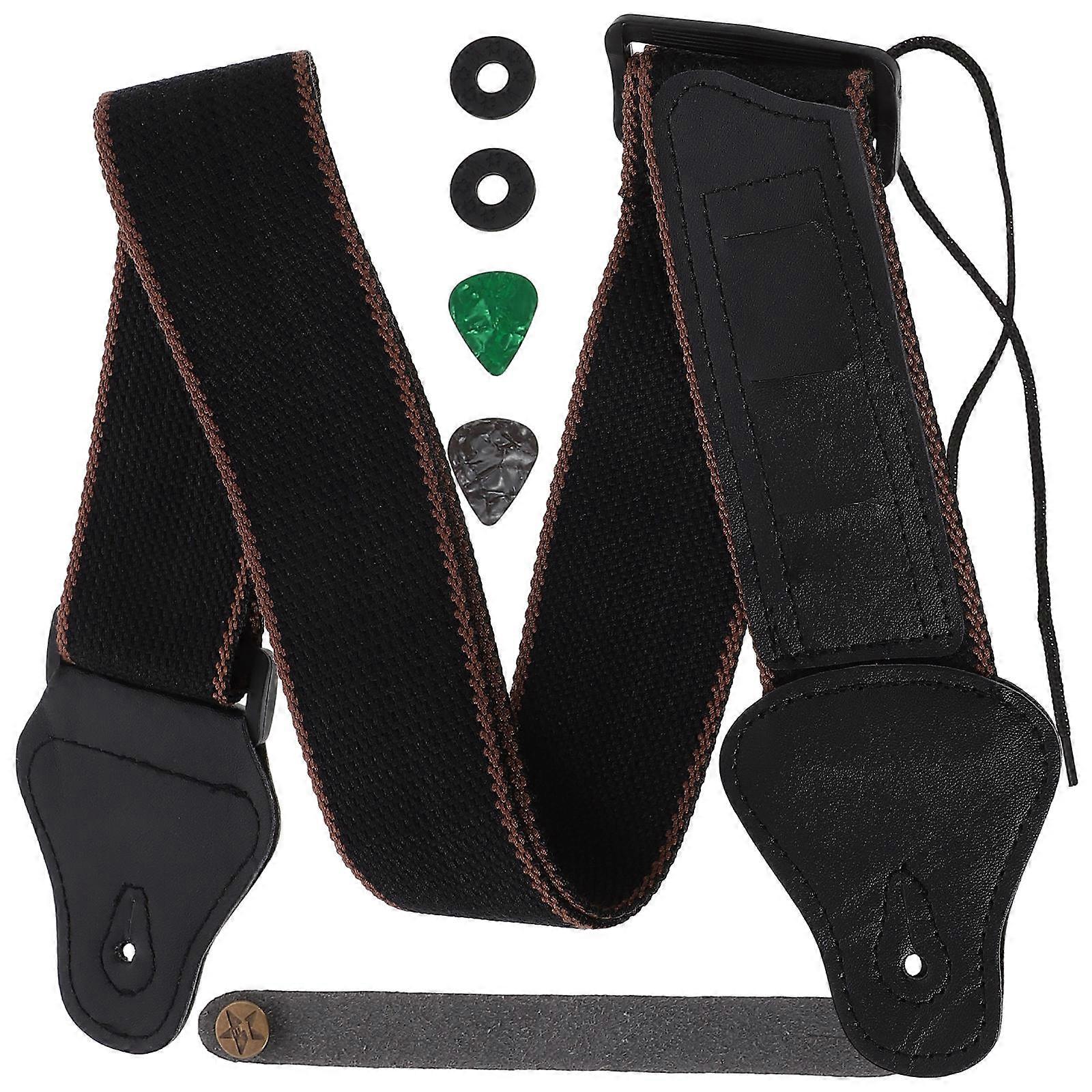 Polyester Guitar Strap Adjustable Weight Distribution For Guitarists Assorted Color 150x5cm 1Set