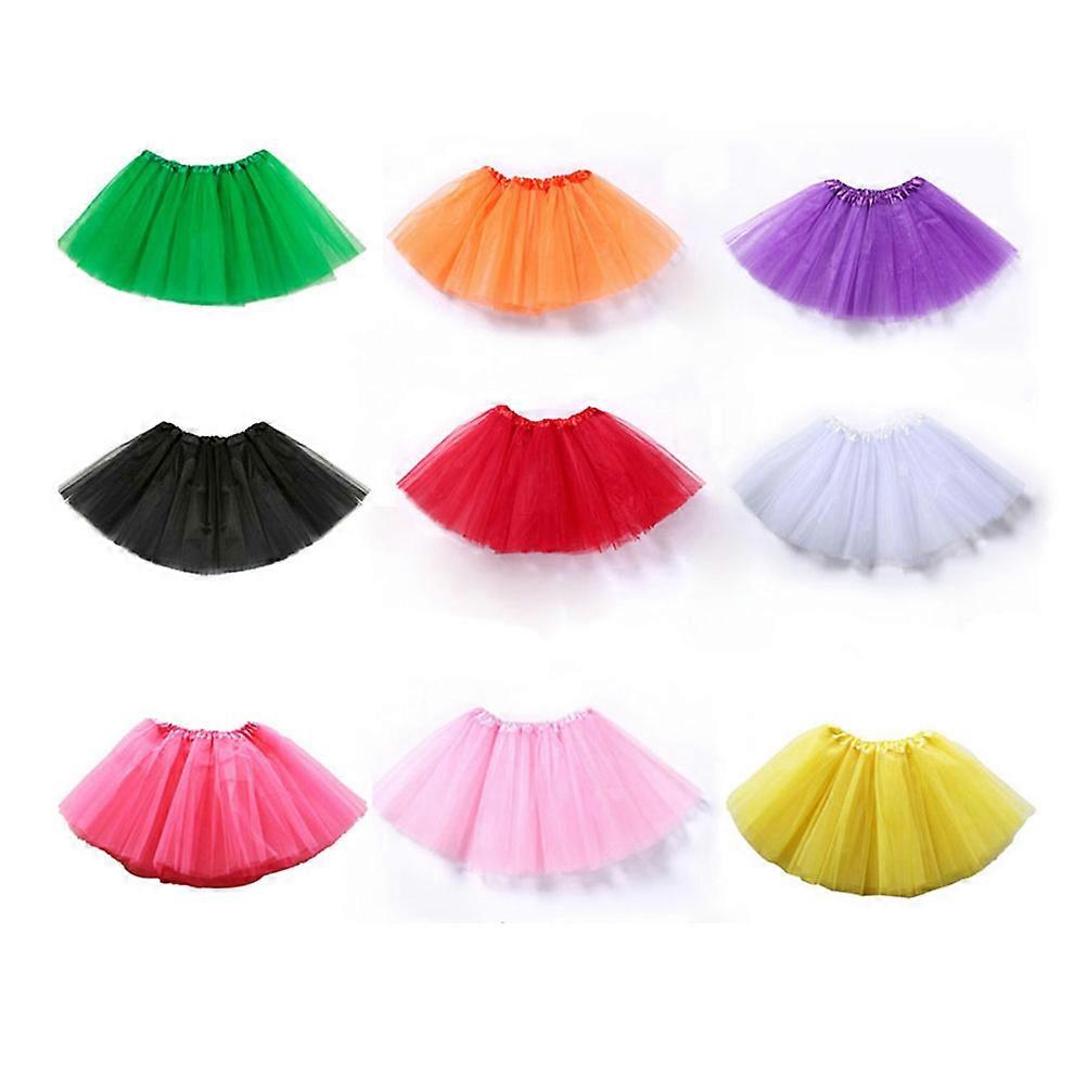 Tulle Skirt For Girls 2Pcs Green 3 Layers Ballet Dressing Up Kids Halloween Party Costume