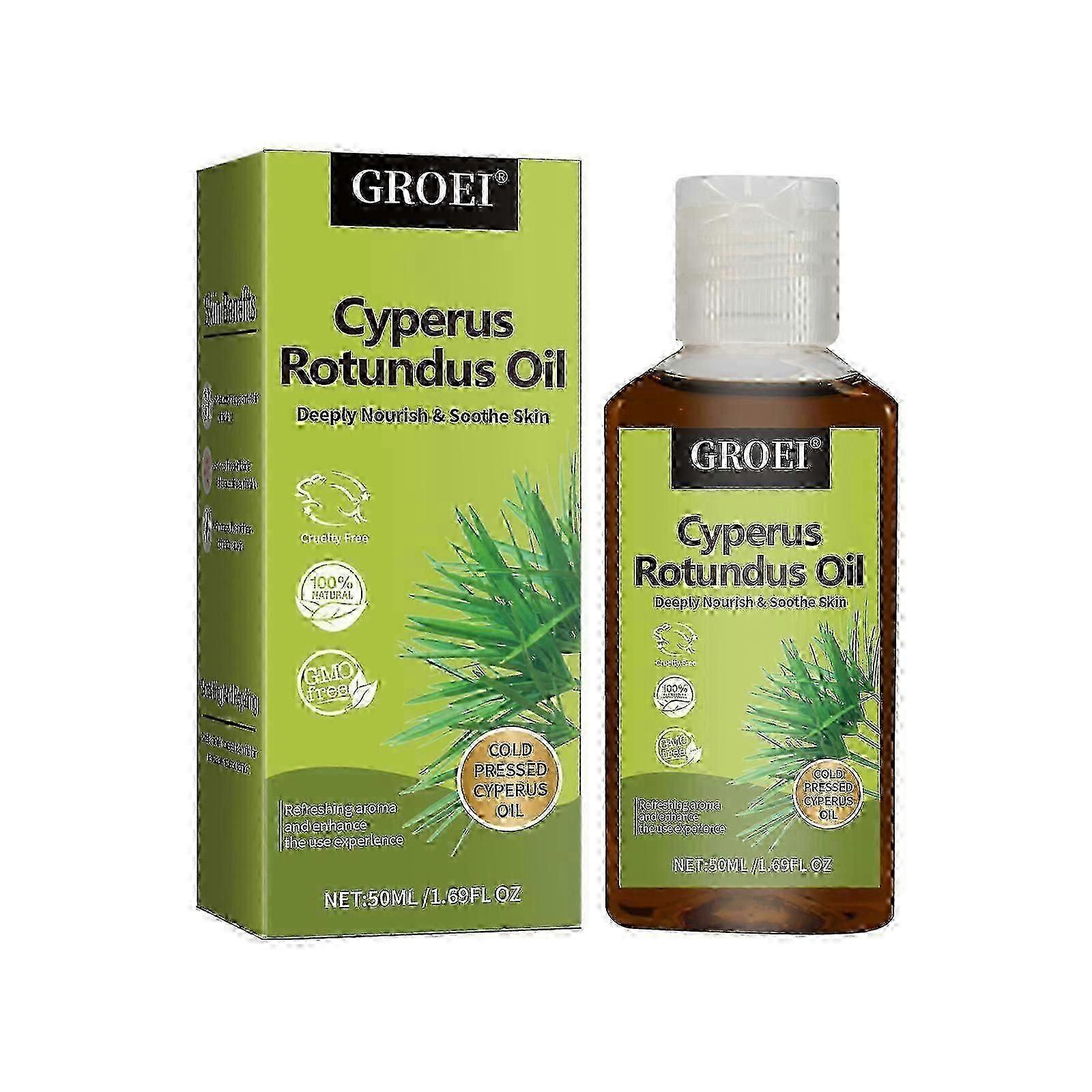 שמן סייפרוס רוטונדוס להסרת שיער - שמן סייפרוס טבעי 100%, מפחית צמיחת שיער הגוף, מלחלח ומרגיע 50 מ"ל