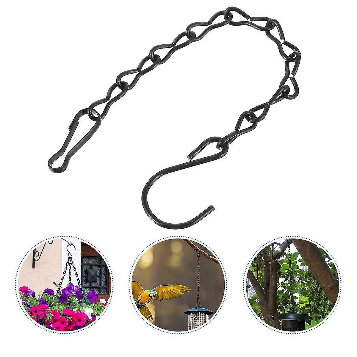 Hanging Chain Set for Bird Feeder Lantern Planter Durable Garden Plant Hangers with Buckle Easy Install Load Capacity