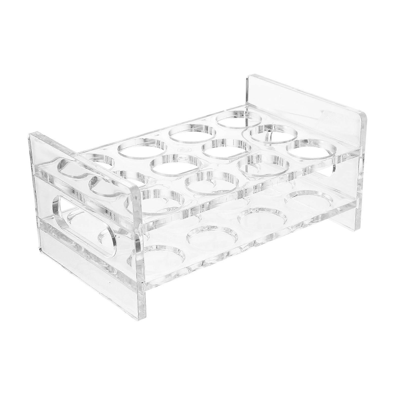 Multi-Hole Bottle Rack Acrylic Compact Design For Use 23X14X10.7CM 1Pcs