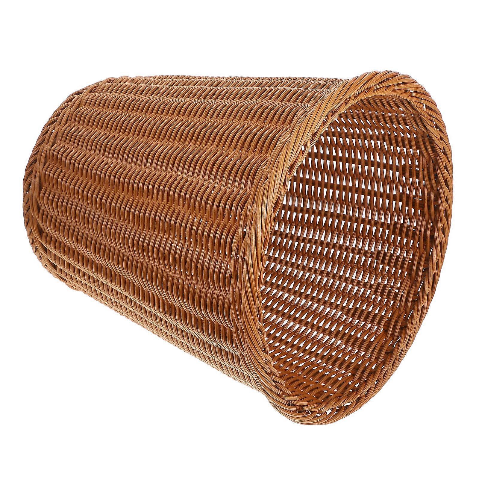 Trash Storage Can Simulated Rattan Trash Can Home Use 11.40x11.40x7.86inch Home Organization 1Set