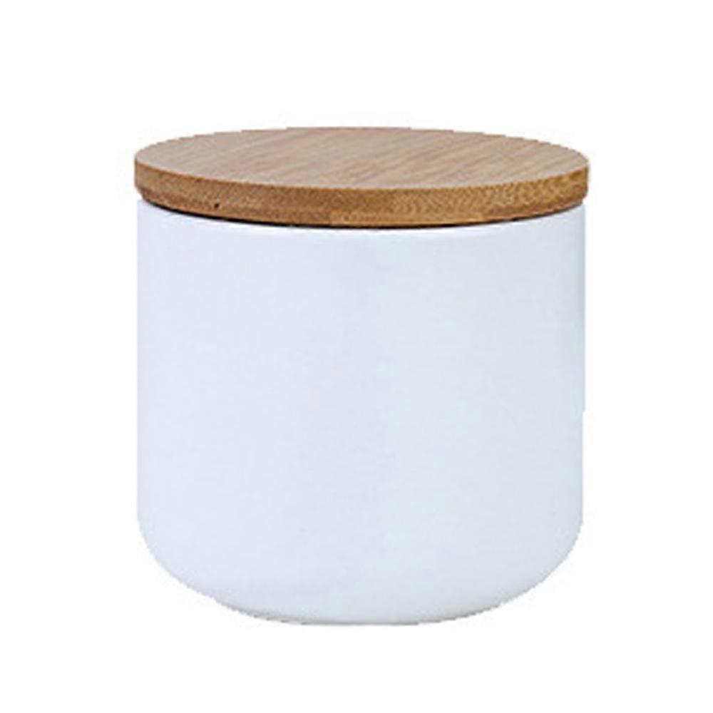 Ceramic Sealed Jar, Multigrain Storage Jar, Kitchen Food Storage Jar-White