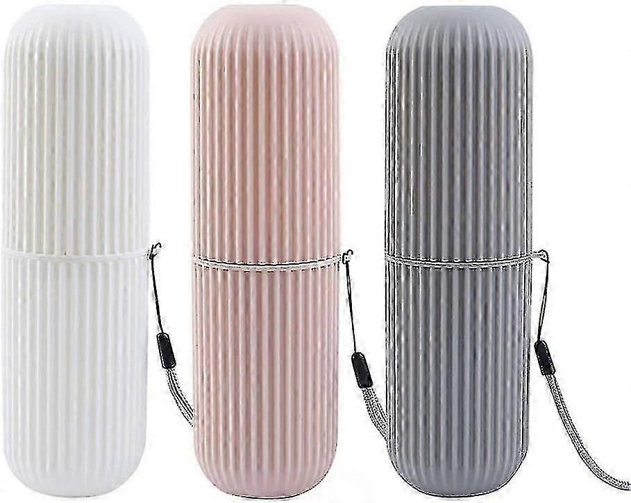 3 Pack Portable Dustproof Toothbrush Travel Case