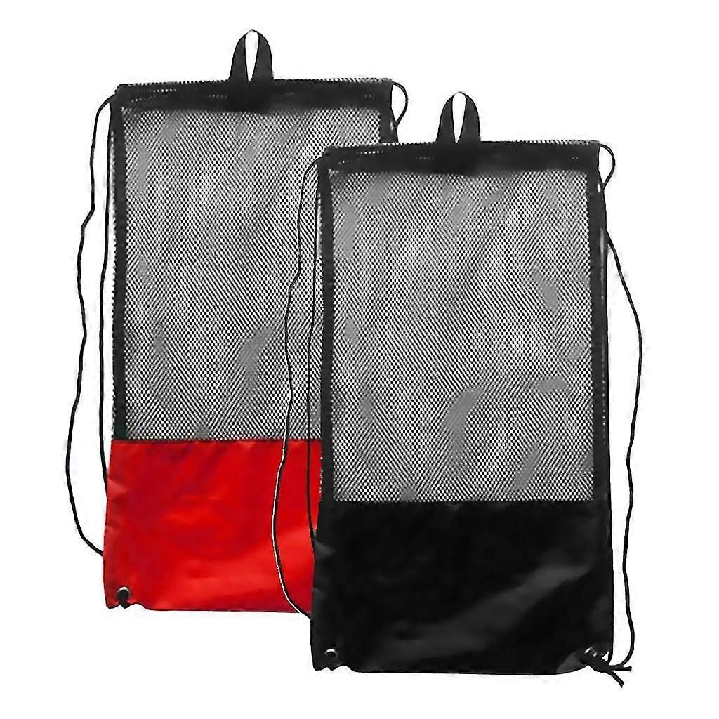 2 Pieces Mesh Drawstring Bag for Snorkeling Scuba Diving Goggles Mask