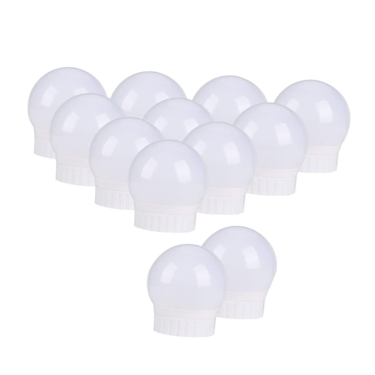 Light Bulb Mirror LED Vanity Light Set for Bathroom Dressing Table, Creative Makeup Mirror Light in White, 12 Bulbs
