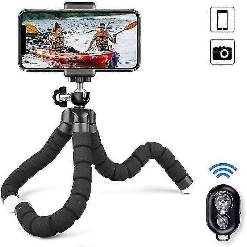 Trépied pour téléphone portable, mini trépied pour smartphone, trépied avec télécommande Bluetooth 2025