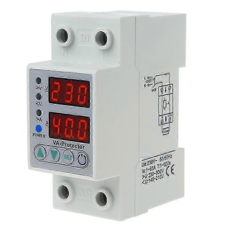 Compact Over Under Voltage Protective Device Protector Current Limit Voltmeter